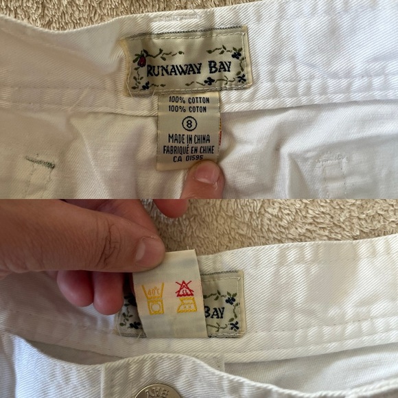 Vintage Runaway Bay High-Waisted White Cotton Shorts - Picture 6 of 10